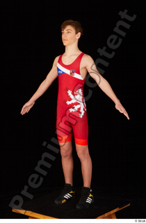 Matthew dressed greece wrestling shoes greece wrestling singlet sports standing…